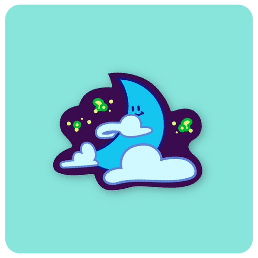 Cozy Moon Sticker