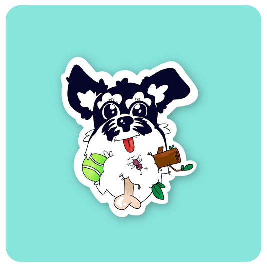 Schnauzer Beard Stache Sticker