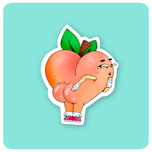 Thicc Peach Sticker